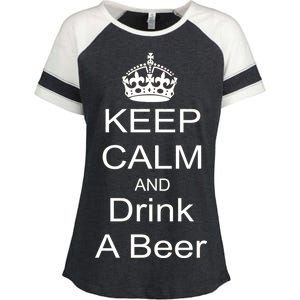 Keep Calm and Drink Beer Enza Ladies Jersey Colorblock Tee