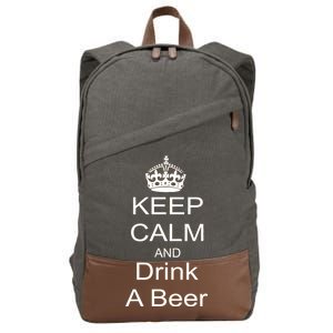 Keep Calm and Drink Beer Cotton Canvas Backpack