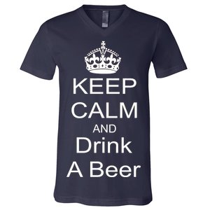 Keep Calm and Drink Beer V-Neck T-Shirt