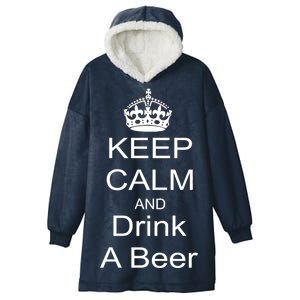 Keep Calm and Drink Beer Hooded Wearable Blanket