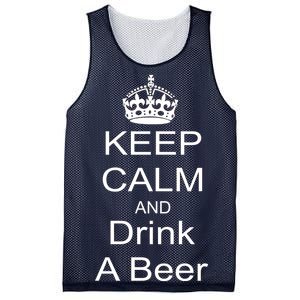 Keep Calm and Drink Beer Mesh Reversible Basketball Jersey Tank