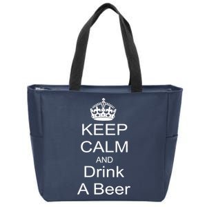 Keep Calm and Drink Beer Zip Tote Bag