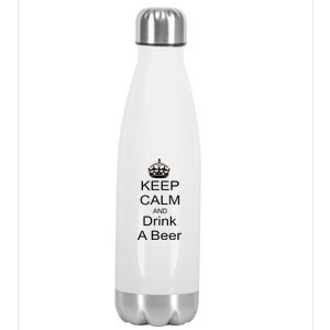 Keep Calm and Drink Beer Stainless Steel Insulated Water Bottle