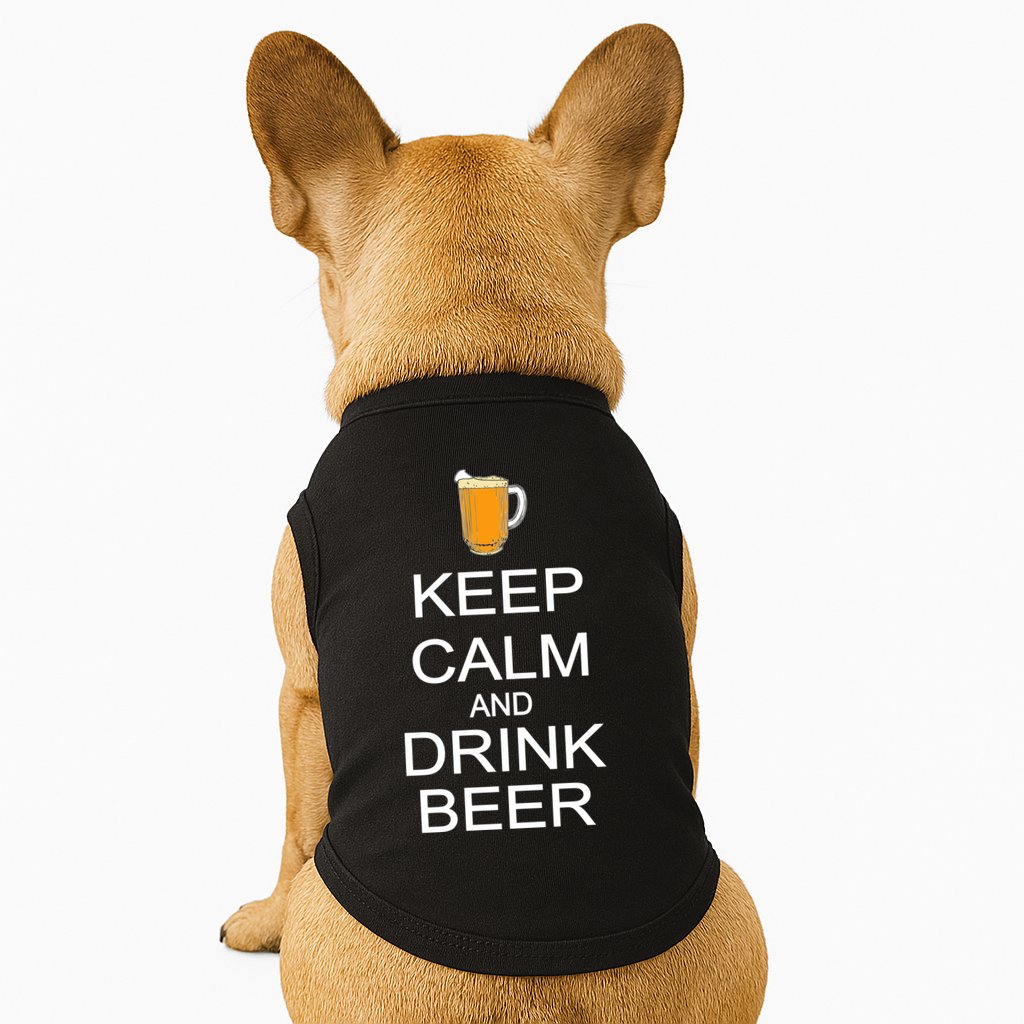 Keep Calm And Drink Beer Pitcher Doggie Tank