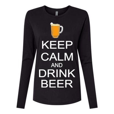 Keep Calm And Drink Beer Pitcher Womens Cotton Relaxed Long Sleeve T-Shirt