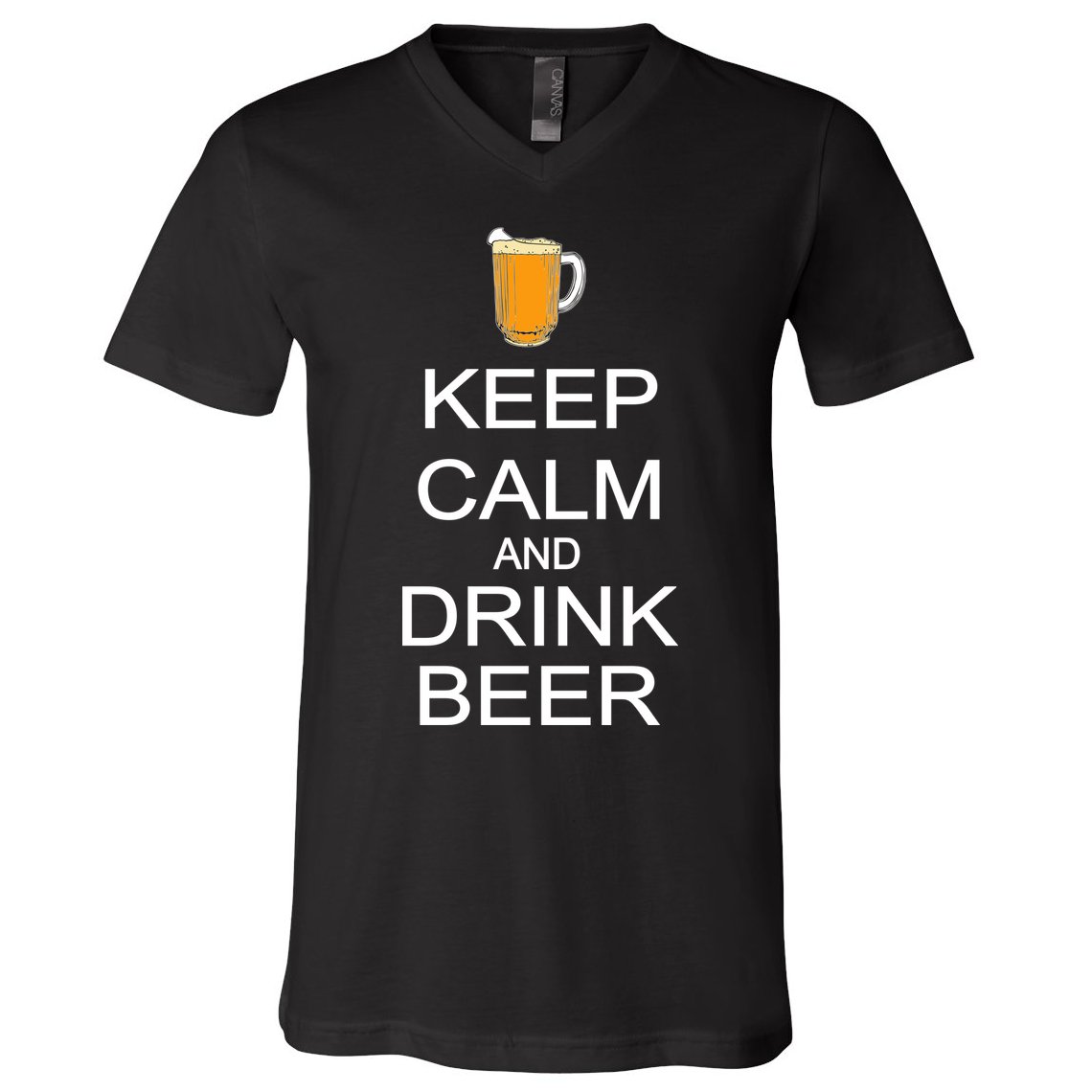 Keep Calm And Drink Beer Pitcher V-Neck T-Shirt