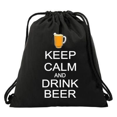 Keep Calm And Drink Beer Pitcher Drawstring Bag