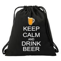 Keep Calm And Drink Beer Pitcher Drawstring Bag