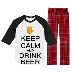 Keep Calm And Drink Beer Pitcher Raglan Sleeve Pajama Set