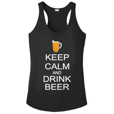 Keep Calm And Drink Beer Pitcher Ladies PosiCharge Competitor Racerback Tank