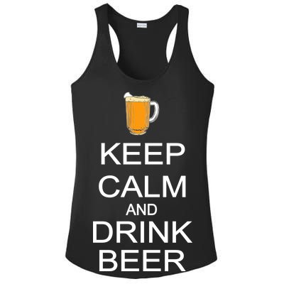 Keep Calm And Drink Beer Pitcher Ladies PosiCharge Competitor Racerback Tank