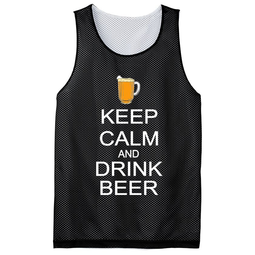 Keep Calm And Drink Beer Pitcher Mesh Reversible Basketball Jersey Tank