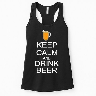 Keep Calm And Drink Beer Pitcher Womens Tank Top