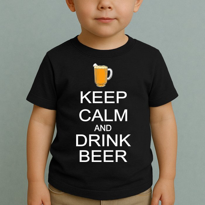 Keep Calm And Drink Beer Pitcher Toddler T-Shirt