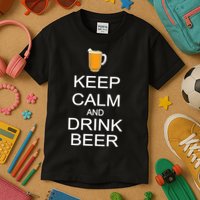 Keep Calm And Drink Beer Pitcher Kids T-Shirt