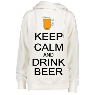 Keep Calm And Drink Beer Pitcher Womens Funnel Neck Pullover Hood