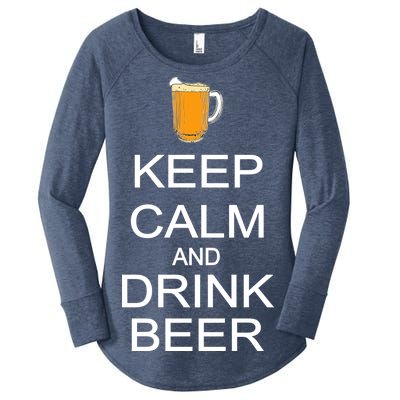 Keep Calm And Drink Beer Pitcher Women's Perfect Tri Tunic Long Sleeve Shirt