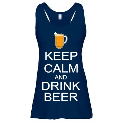 Keep Calm And Drink Beer Pitcher Ladies Essential Flowy Tank