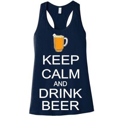 Keep Calm And Drink Beer Pitcher Women's Racerback Tank