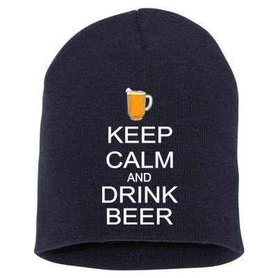 Keep Calm And Drink Beer Pitcher Short Acrylic Beanie