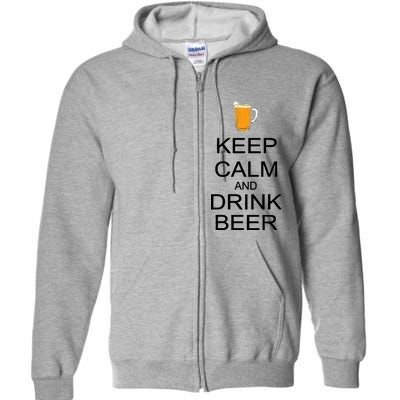 Keep Calm And Drink Beer Pitcher Full Zip Hoodie