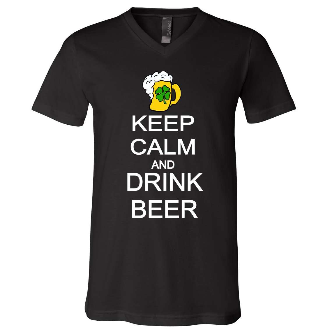 Keep Calm And Drink Beer St. Patrick's Day V-Neck T-Shirt