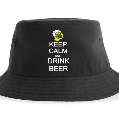 Keep Calm And Drink Beer St. Patrick's Day Sustainable Bucket Hat