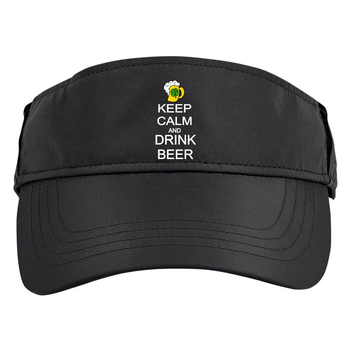 Keep Calm And Drink Beer St. Patrick's Day Adult Drive Performance Visor