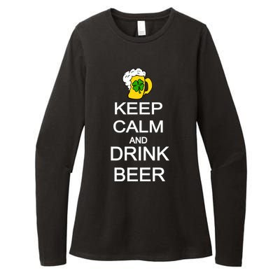 Keep Calm And Drink Beer St. Patrick's Day Womens CVC Long Sleeve Shirt