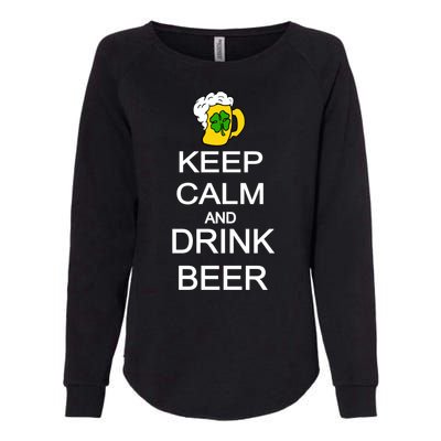 Keep Calm And Drink Beer St. Patrick's Day Womens California Wash Sweatshirt