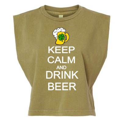 Keep Calm And Drink Beer St. Patrick's Day Garment-Dyed Women's Muscle Tee