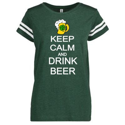 Keep Calm And Drink Beer St. Patrick's Day Enza Ladies Jersey Football T-Shirt