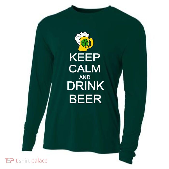 Keep Calm And Drink Beer St. Patrick's Day Cooling Performance Long Sleeve Crew