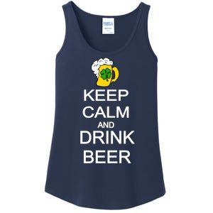 Keep Calm And Drink Beer St. Patrick's Day Ladies Essential Tank