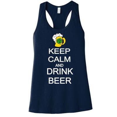 Keep Calm And Drink Beer St. Patrick's Day Women's Racerback Tank