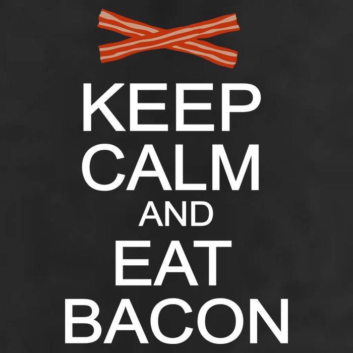 Keep Calm And Eat Bacon 7 Panel Mesh Trucker Snapback Hat