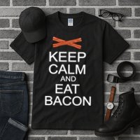 Keep Calm And Eat Bacon Tall T-Shirt
