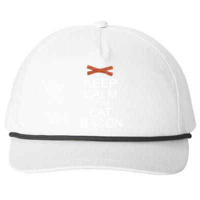 Keep Calm And Eat Bacon Snapback Five-Panel Rope Hat