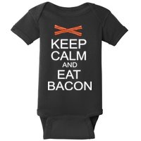 Keep Calm And Eat Bacon Baby Bodysuit