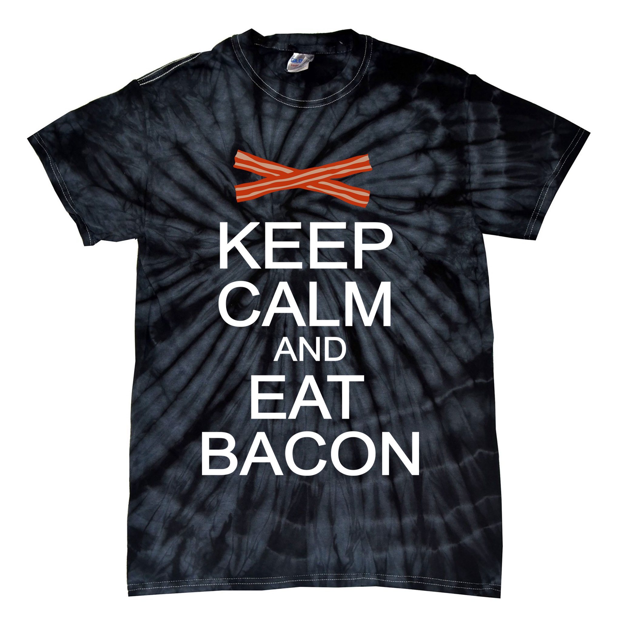 Keep Calm And Eat Bacon Tie-Dye T-Shirt