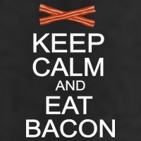 Keep Calm And Eat Bacon Trucker Hat