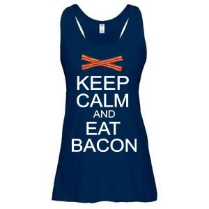 Keep Calm And Eat Bacon Ladies Essential Flowy Tank