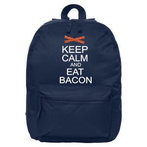 Keep Calm And Eat Bacon 16 in Basic Backpack