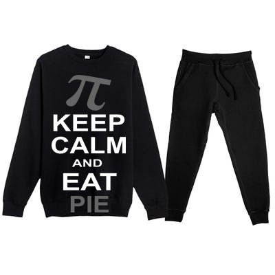 Keep Calm And Eat Pie Premium Crewneck Sweatsuit Set