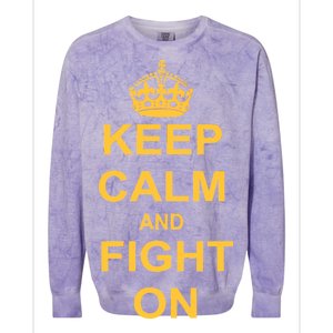 Keep Calm And Fight On Colorblast Crewneck Sweatshirt