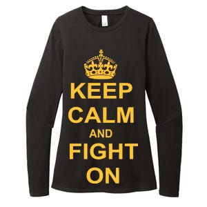 Keep Calm And Fight On Womens CVC Long Sleeve Shirt