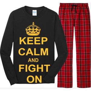 Keep Calm And Fight On Long Sleeve Pajama Set