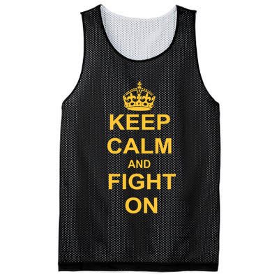 Keep Calm And Fight On Mesh Reversible Basketball Jersey Tank