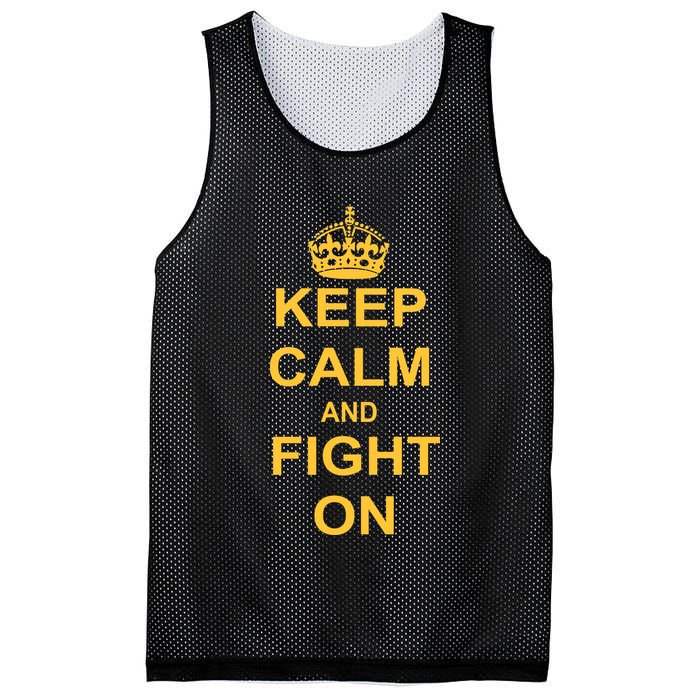 Keep Calm And Fight On Mesh Reversible Basketball Jersey Tank