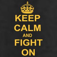 Keep Calm And Fight On Golf Towel